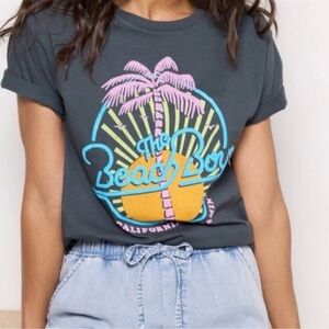 Daydreamer Black Tee with Vibrant Beach Boys Graphic